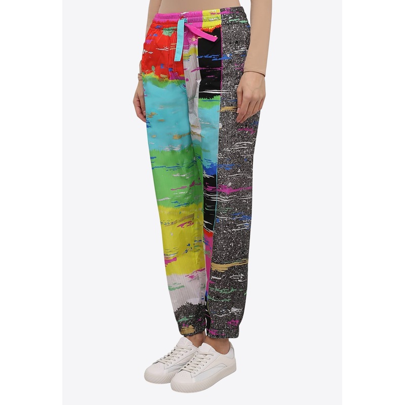 Abstract-Print Track Pants