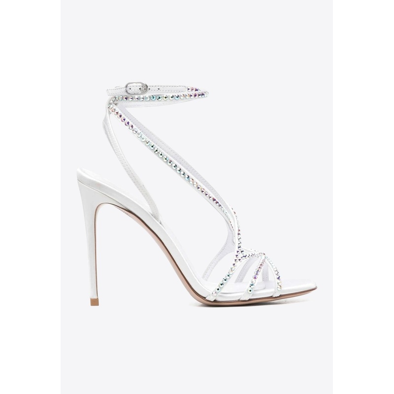 Belen 105 Crystal Embellished Satin Sandals