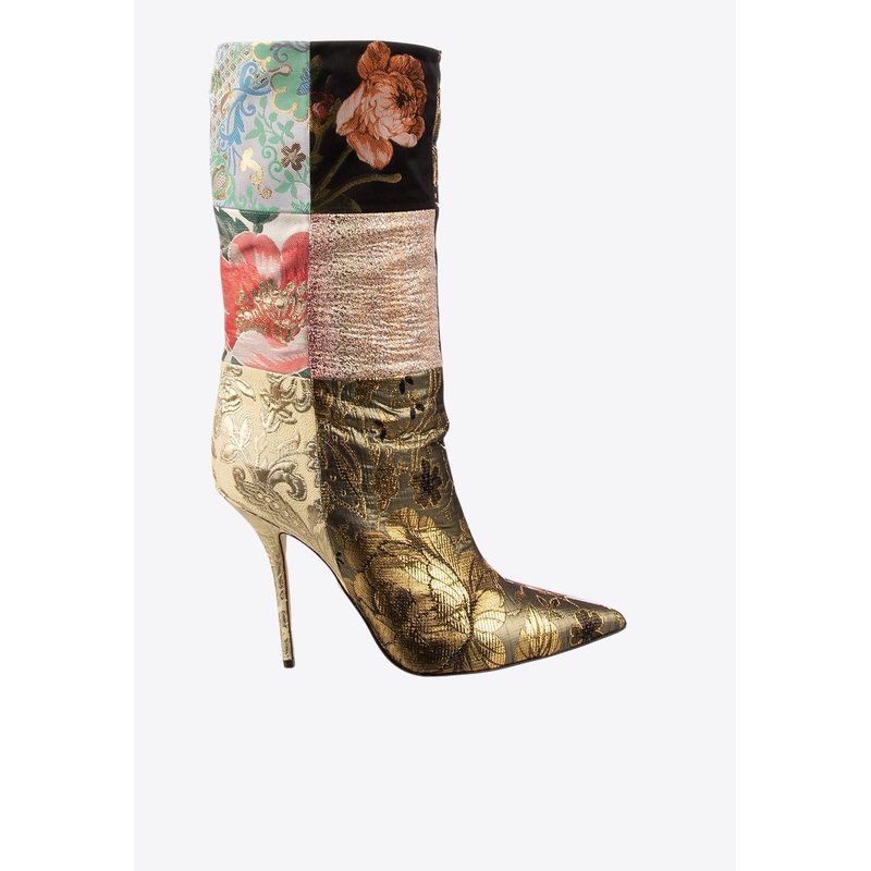 Cardinale 115 Flower Brocade Patchwork Boots