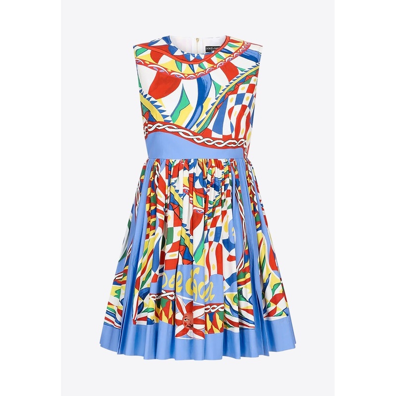 Carretto Print Mini Dress