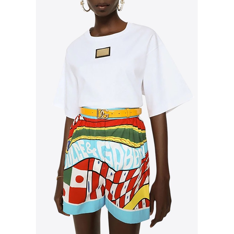 Carretto Print Mini Shorts