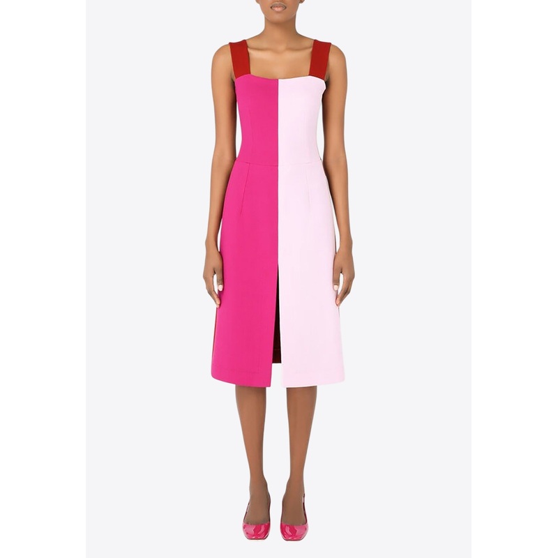 Colorblocked Midi Dress