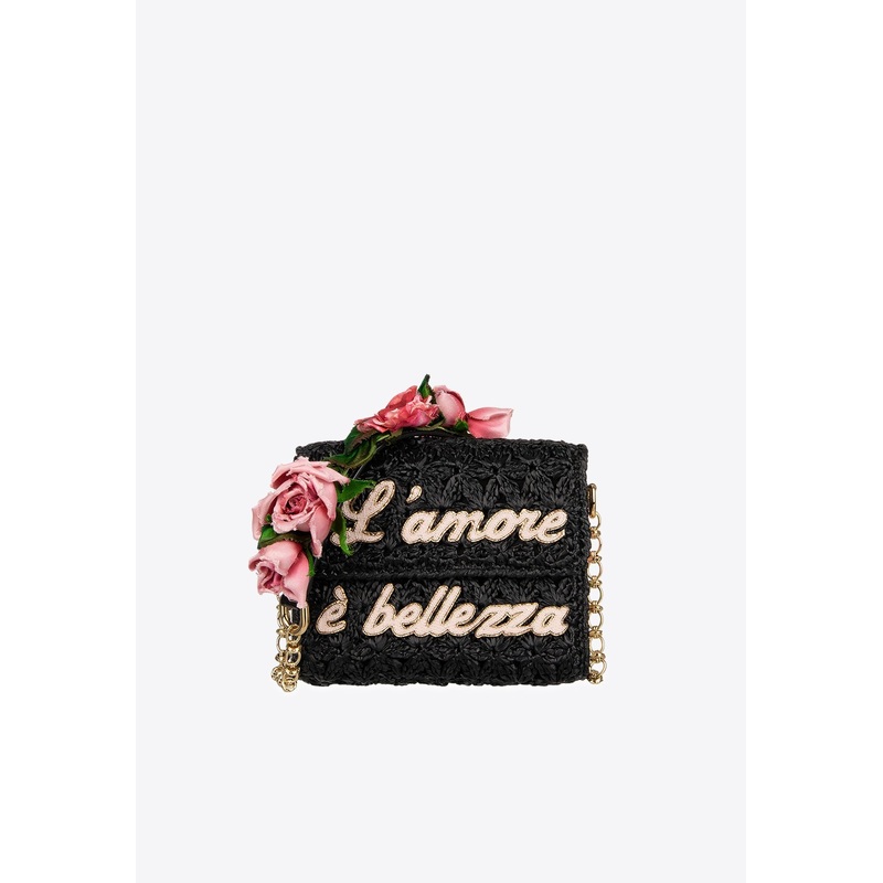 DG Millennials L'amore  Bellezza Woven Crossbody Bag