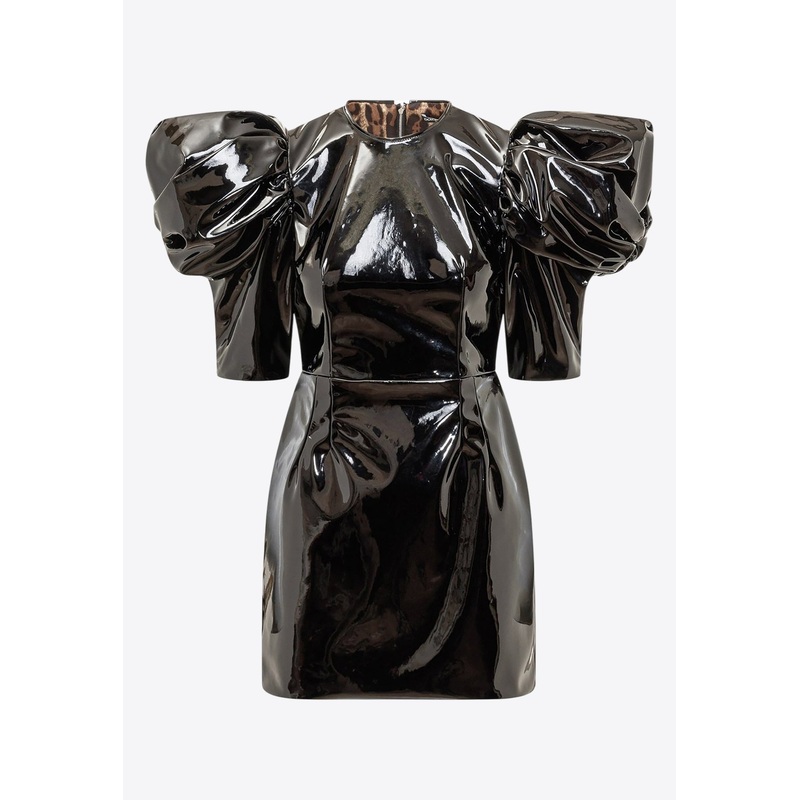 Faux Leather Mini Dress