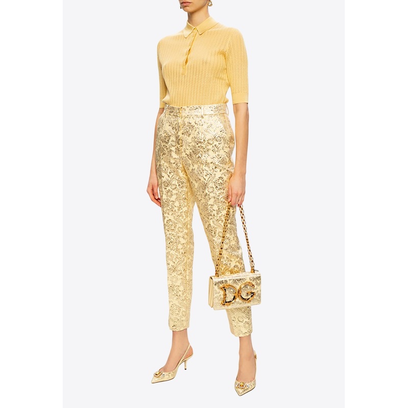 Floral Brocade Pants