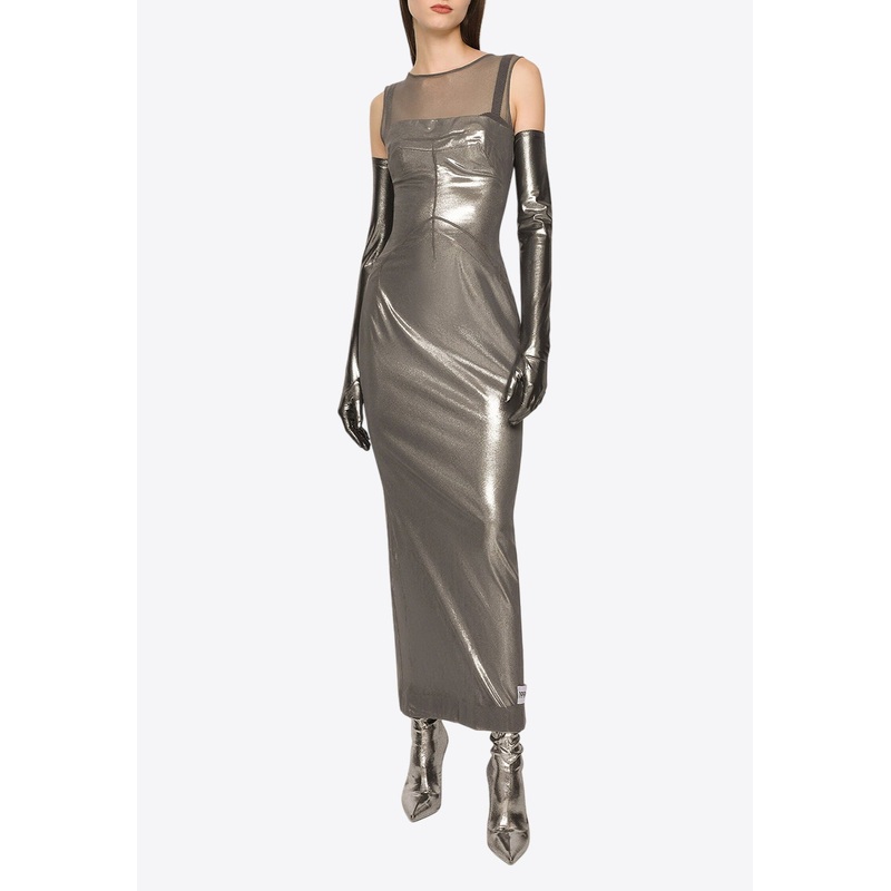 Foiled Maxi Dress