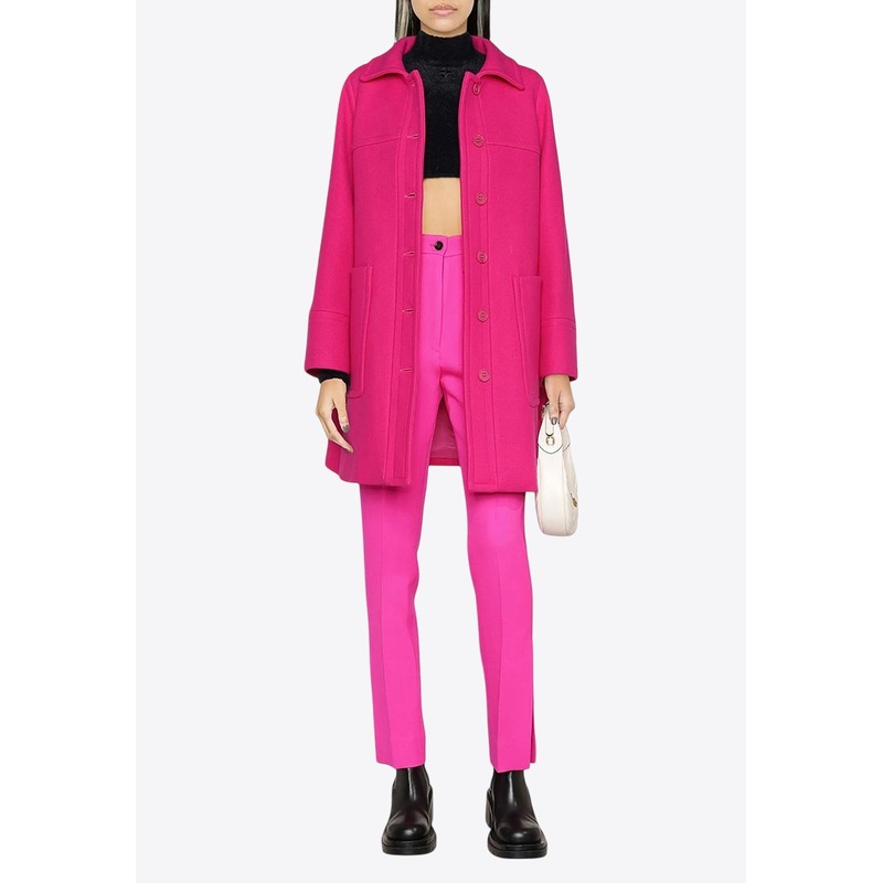 High-Waisted Tailored Pants with Slits