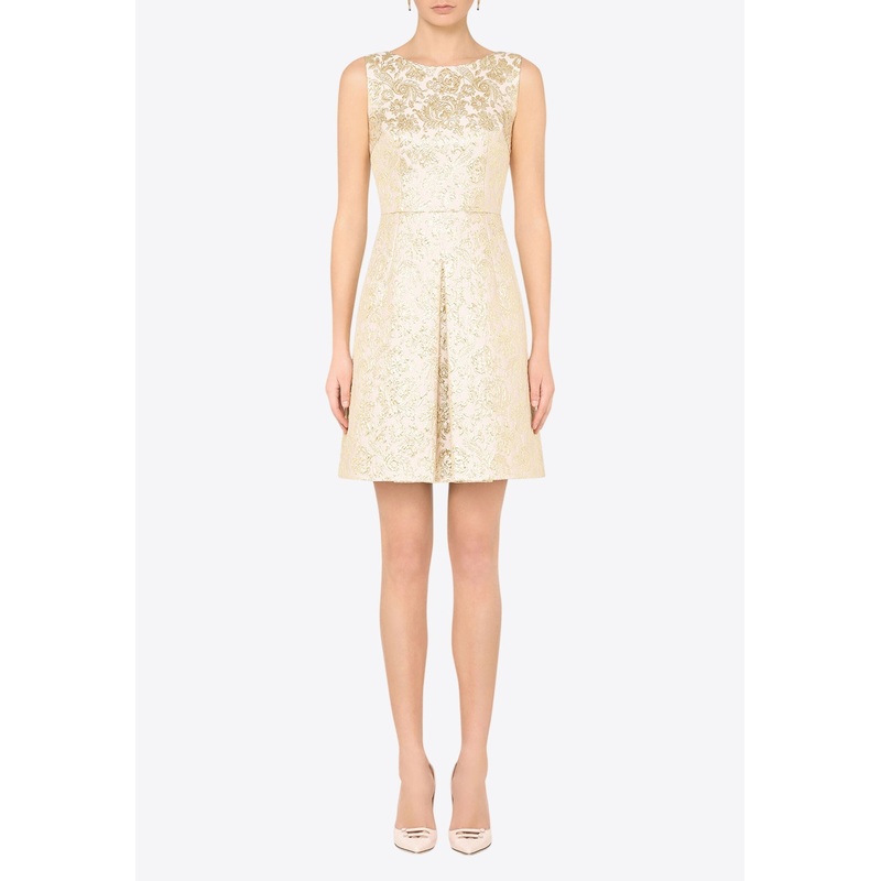 Lame Jacquard Mini Dress