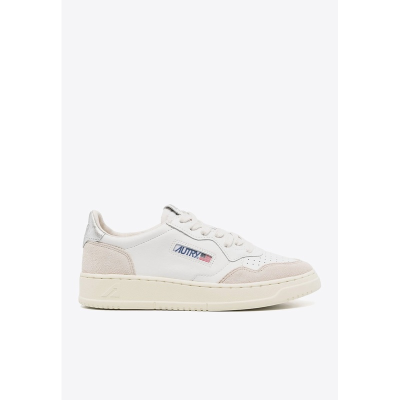 Medalist Leather and Suede Low-Top Sneakers