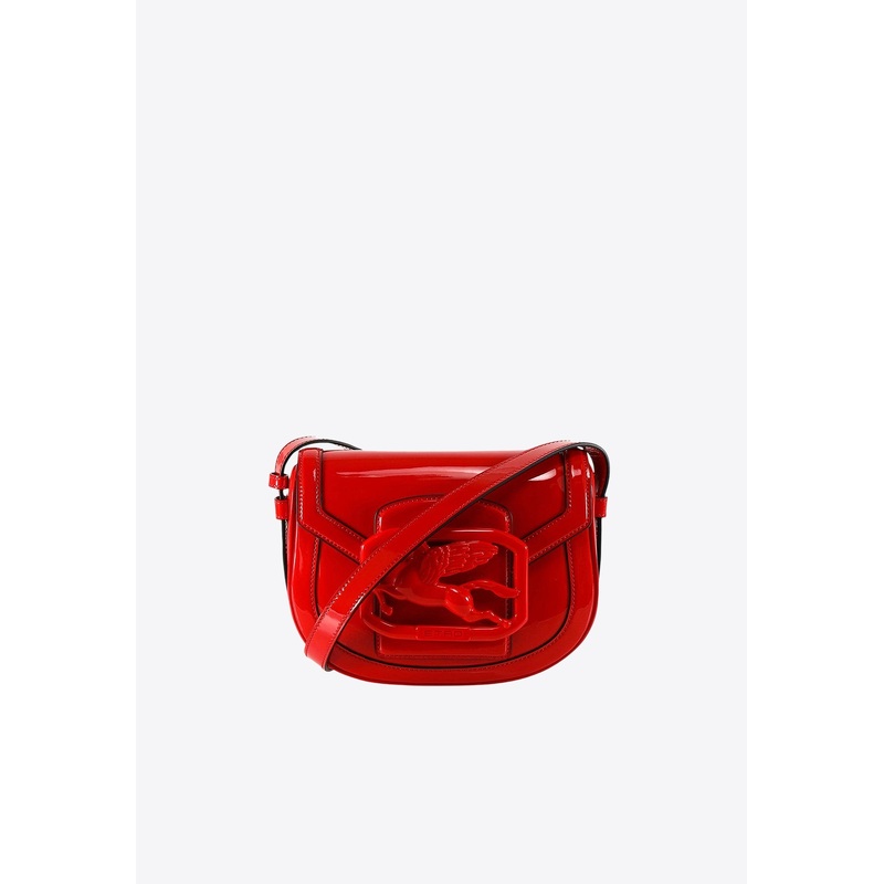 Pegaso Patent Leather Shoulder Bag