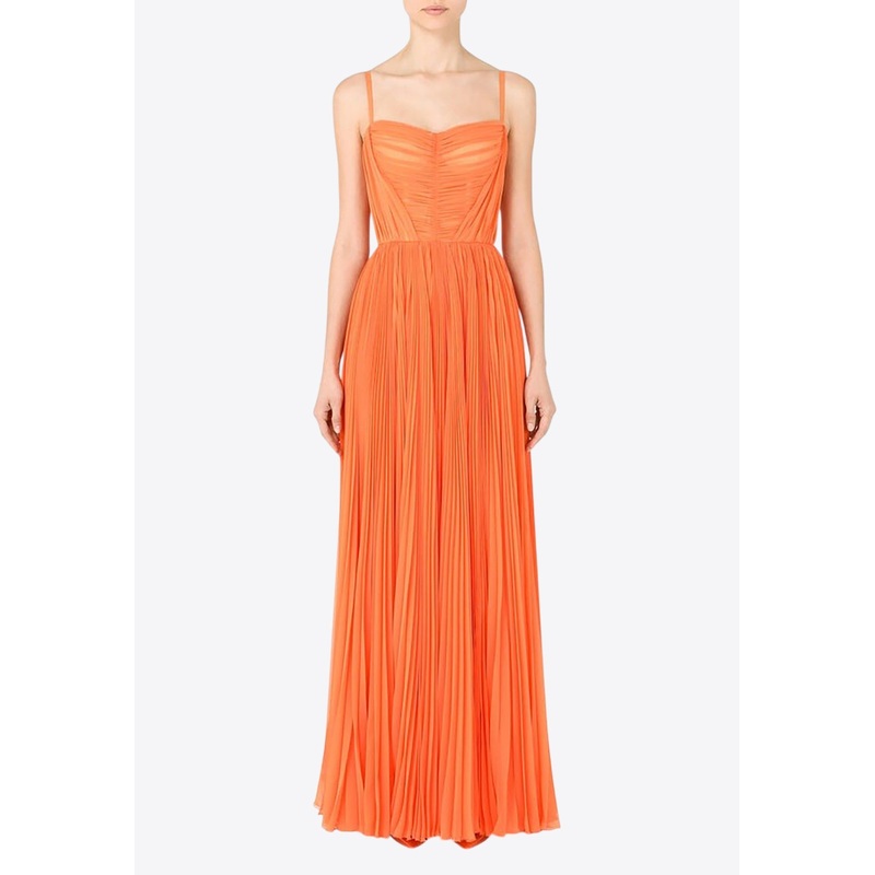 Pleated Maxi Dress
