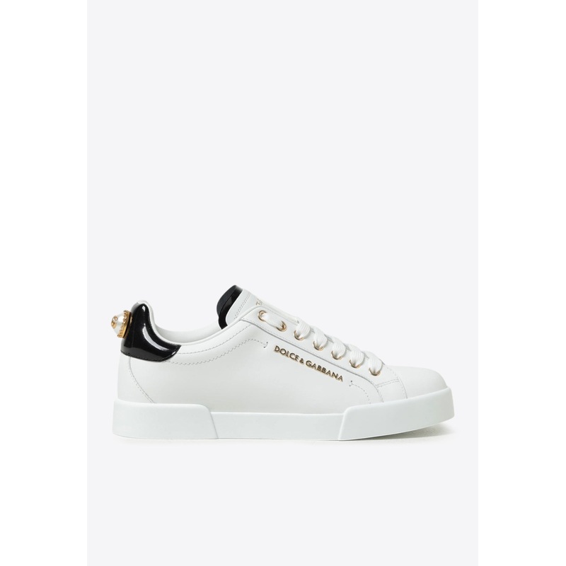 Portofino Low-Top Sneakers with Branded Pearl