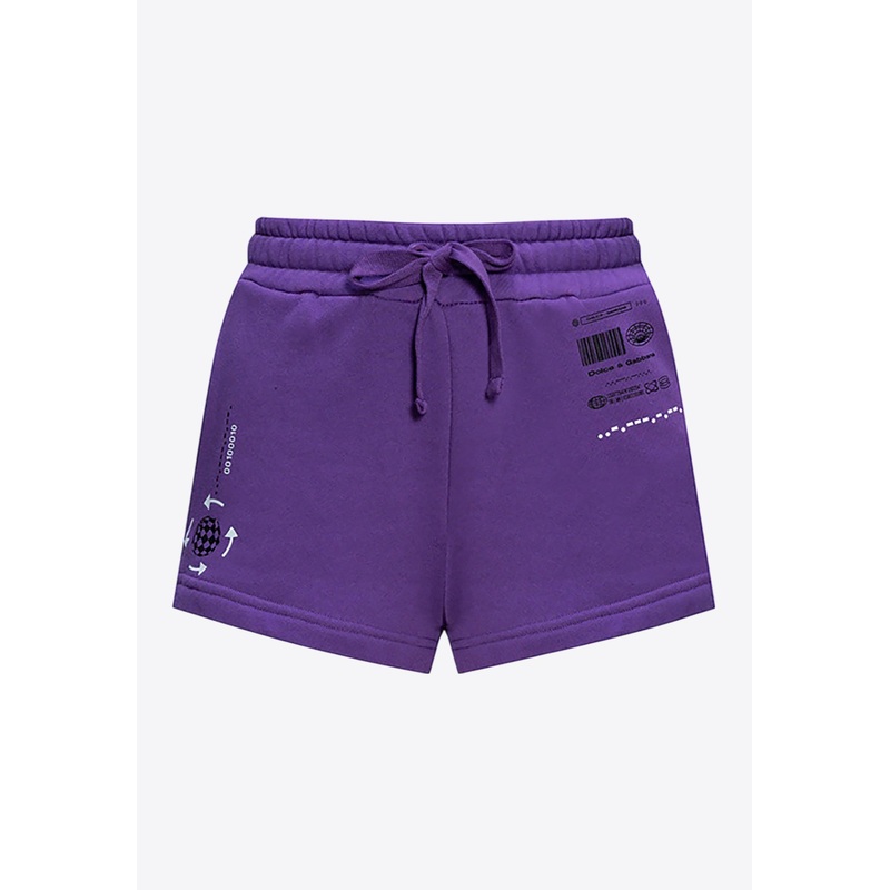 Printed Track Shorts