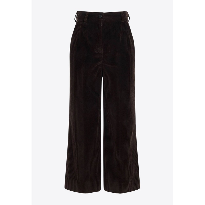 Ribbed Corduroy Culottes Pants
