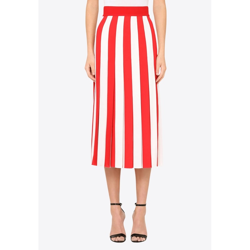 Striped Cady Midi Skirt