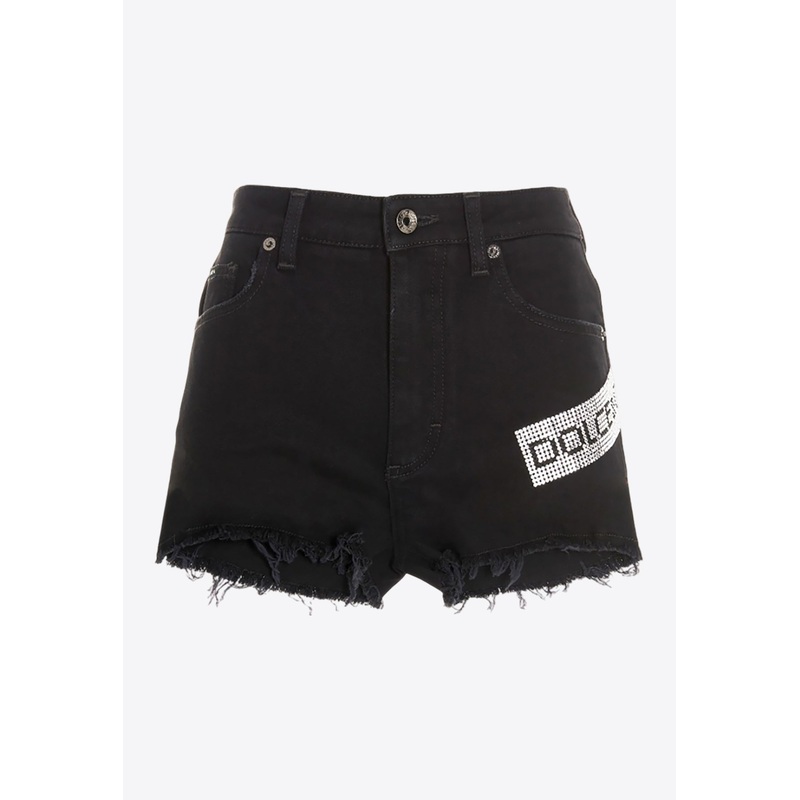 Stud Embellished Mini Shorts