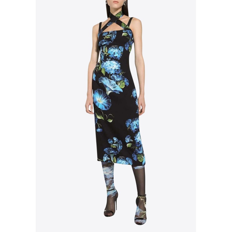 Bluebell Print Midi Dress