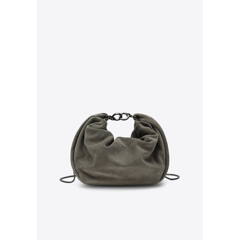 Brioche Suede Hobo Shoulder Bag