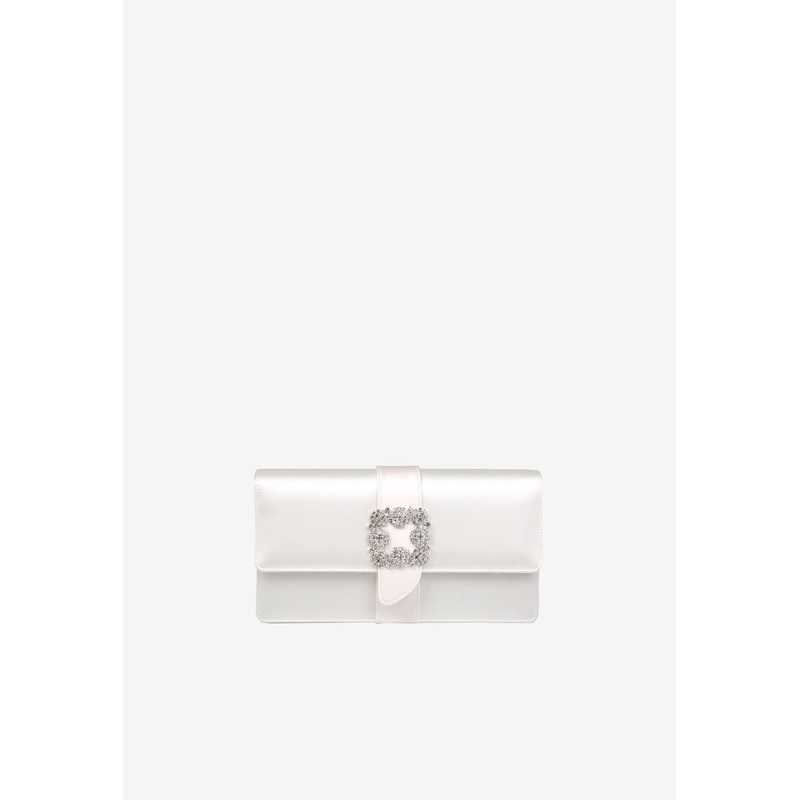 Capri Satin Clutch with CLC Crystal Buckle
