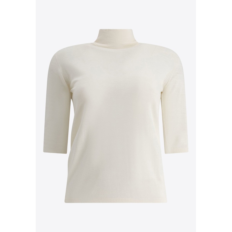 Cecina Wool High-Neck Top