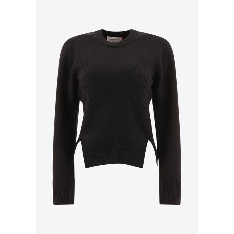 Chevron Corset Sweater in Wool