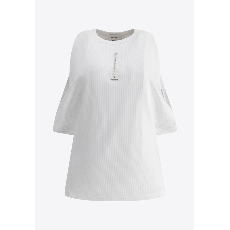 Draped Ribbed Tank Top