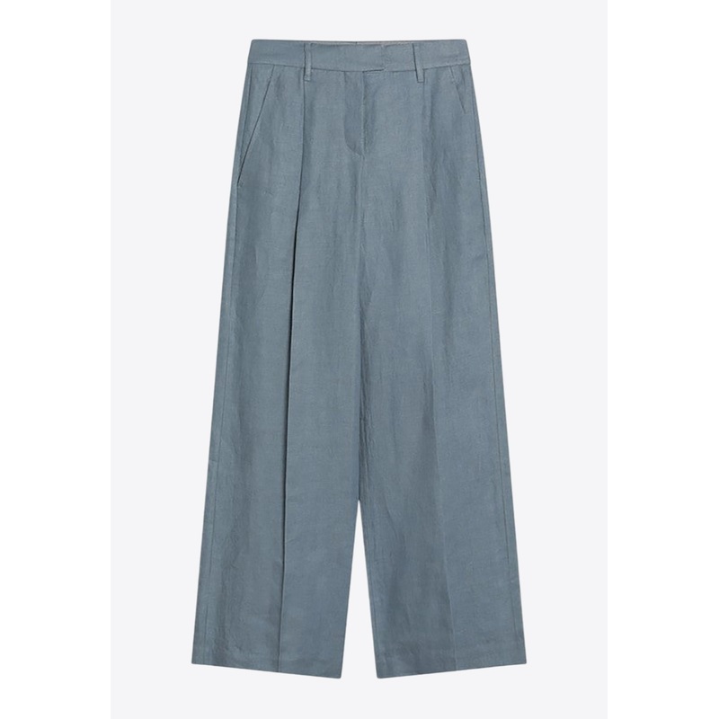 Dyed Hemp and Linen Loose Pants