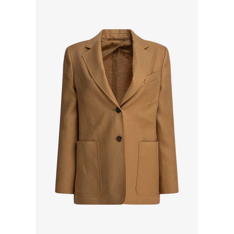 Guglia Linen Single-Breasted Blazer