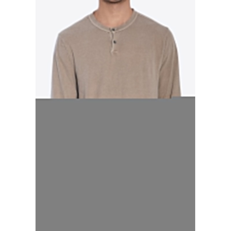 Henley Long-Sleeved Crewneck T-shirt