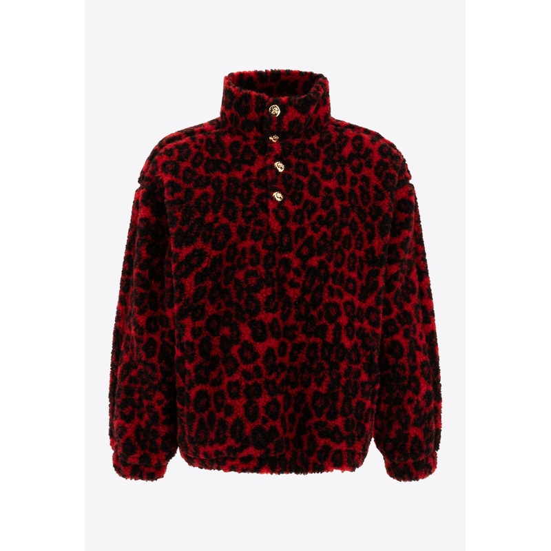 Leopard Print Fleece Jacket