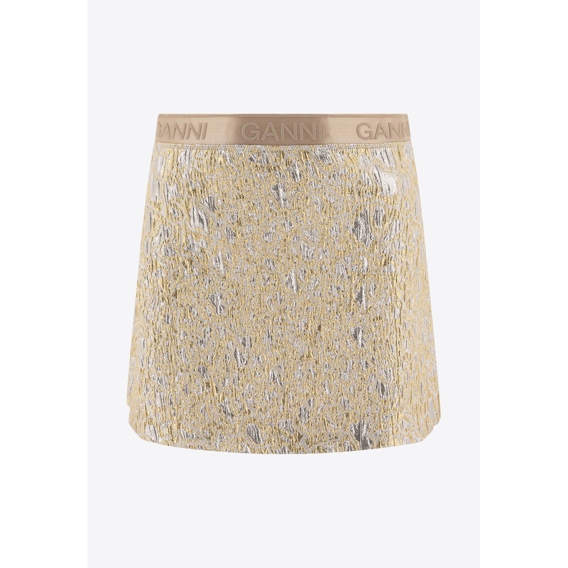 Metallic Mini A-line Skirt