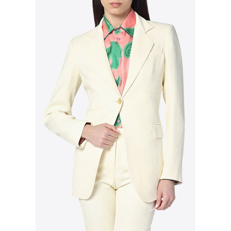 Paisley-Jacquard Blazer