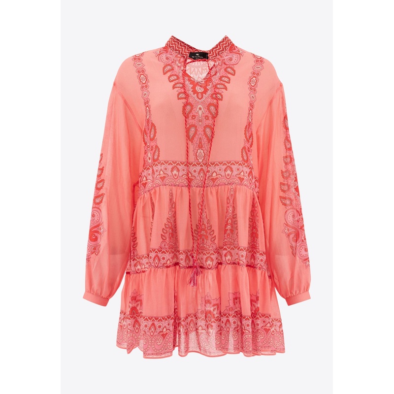 Paisley-Print Tunic Top