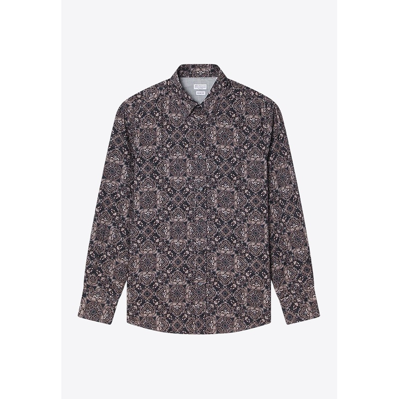 Paisley Twill Slim-Fit Shirt