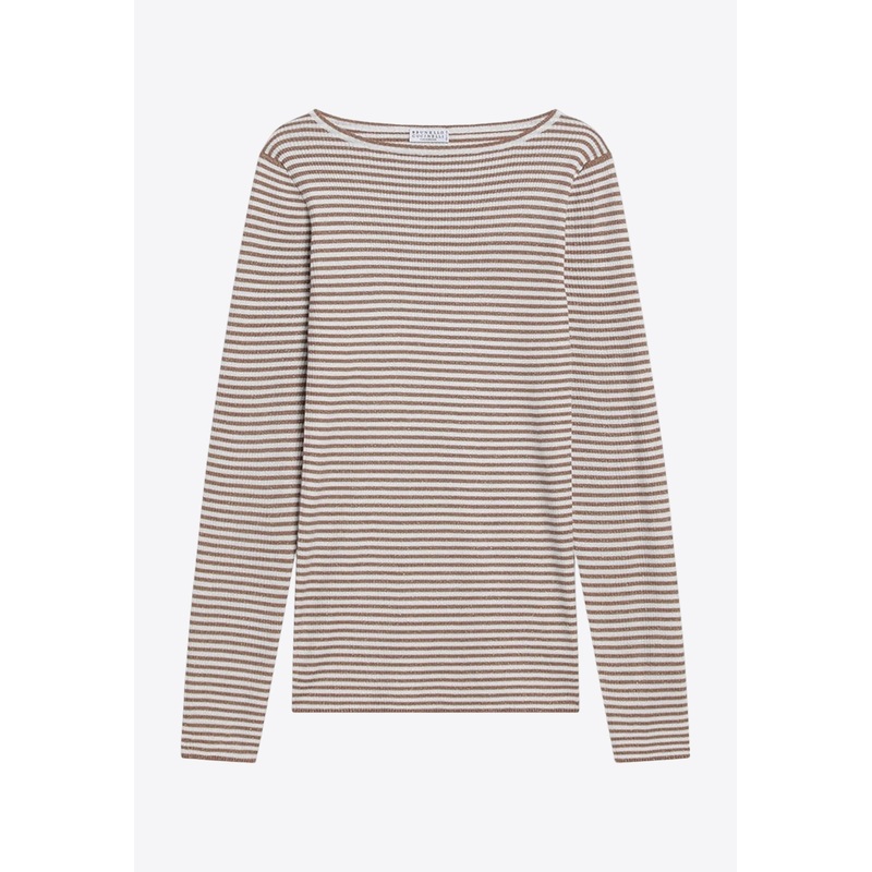 Striped Cashmere-Blend Sweater