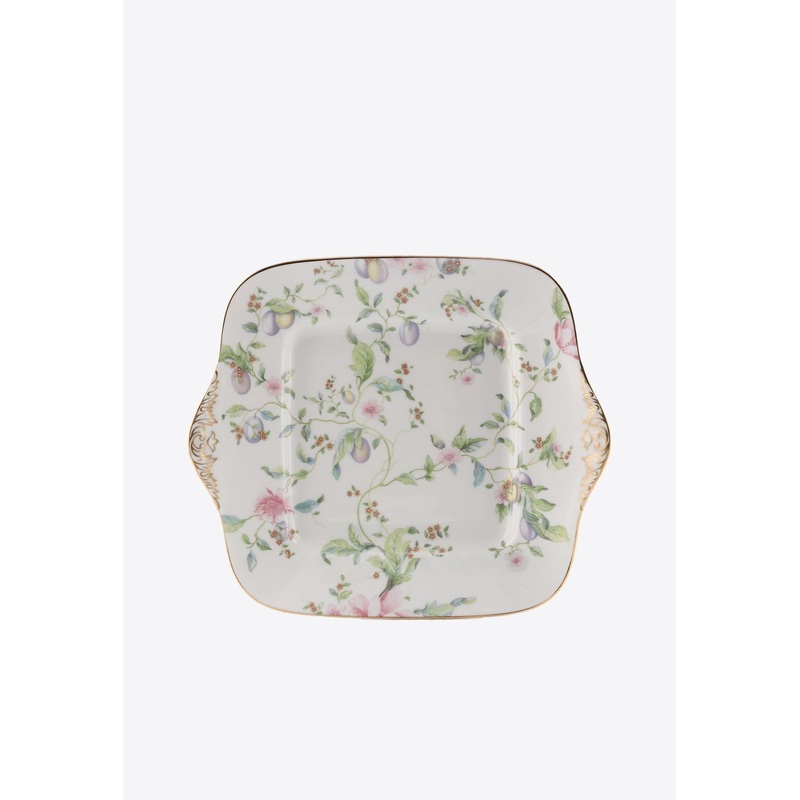 Sweet Plum Square Dessert Plate