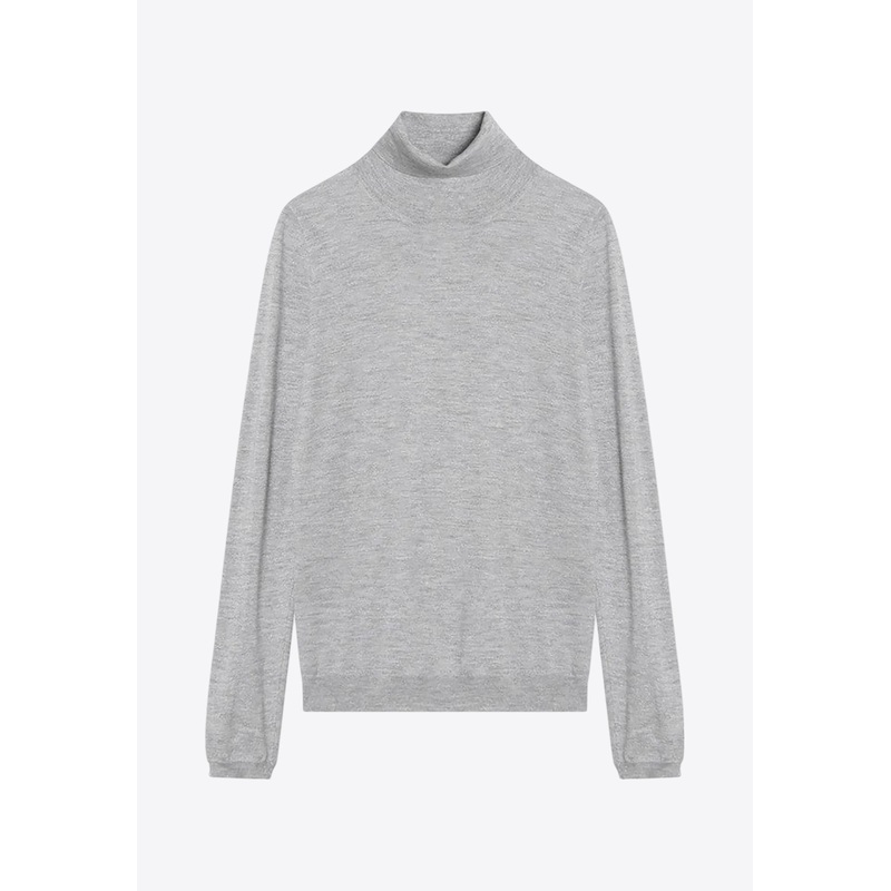 Turtleneck Cashmere and Silk Sweater