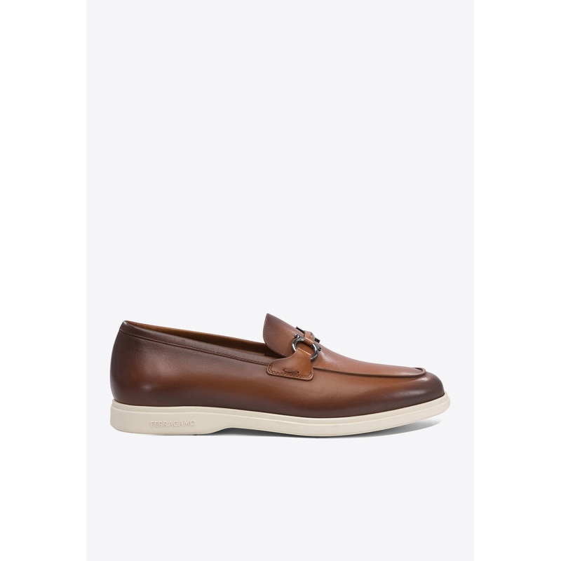 Wrinkled Leather Penny Loafers