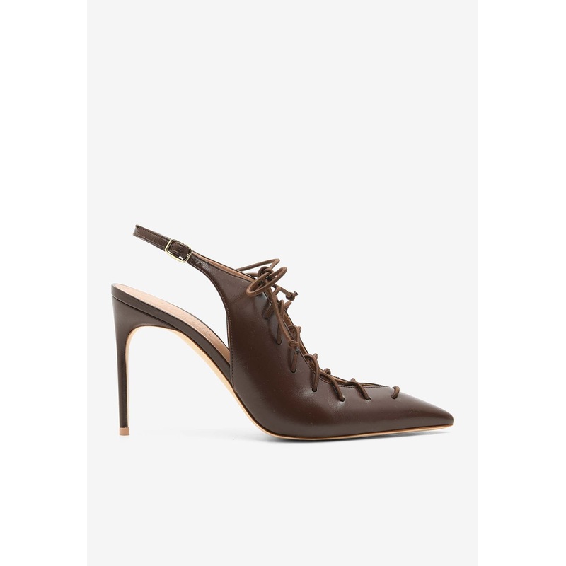 Alia 90 Nappa Leather Lace-Up Pumps