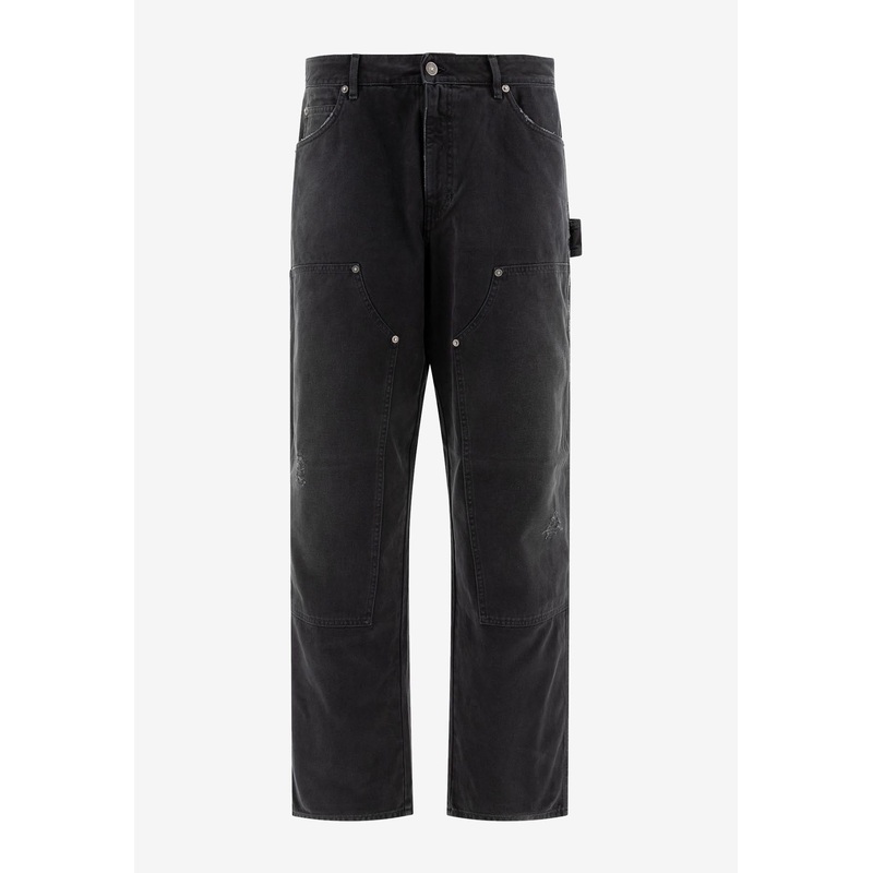 Double-Knee Straight-Leg Jeans