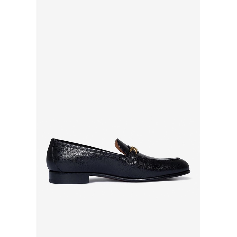Grained Leather Loafers