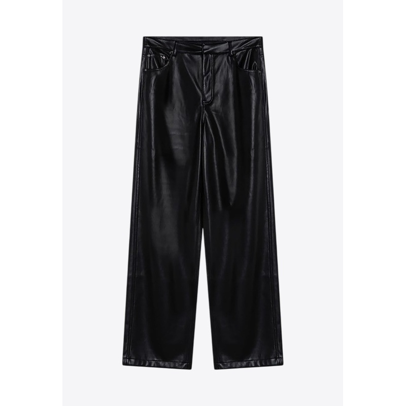 High-Waist Faux Leather Pants