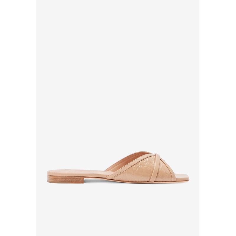 Perla Leather Flat Mules