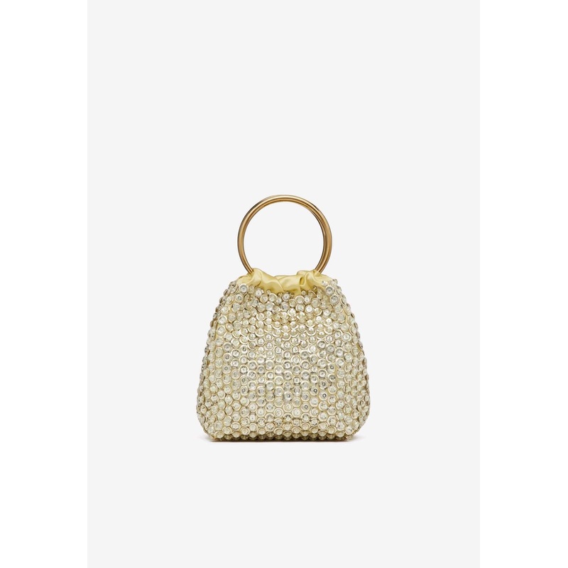 Small Carry Secrets Embellished Bucket Bag
