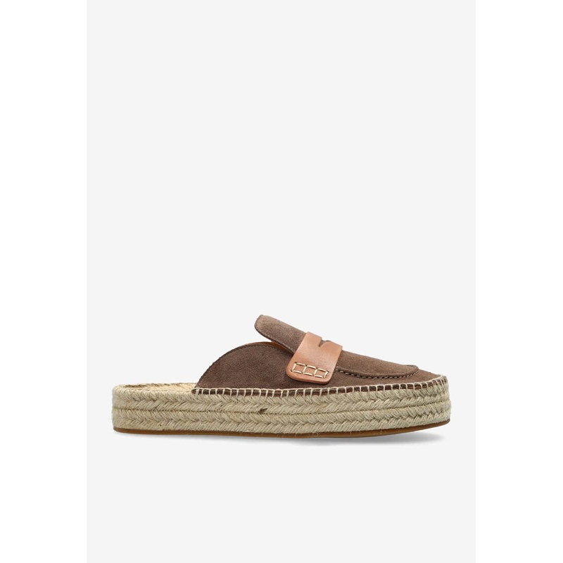 Suede Espadrille Mules
