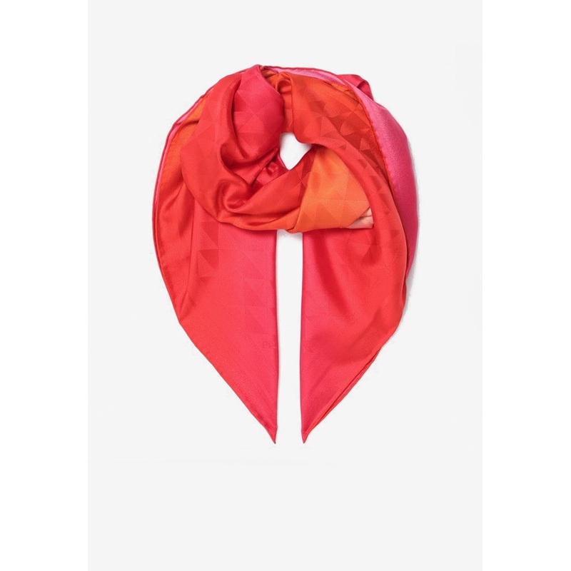 Symbole Print Gradient Silk Twill Scarf