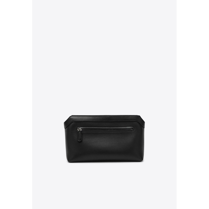 Terrasse Grained Leather Clutch Bag