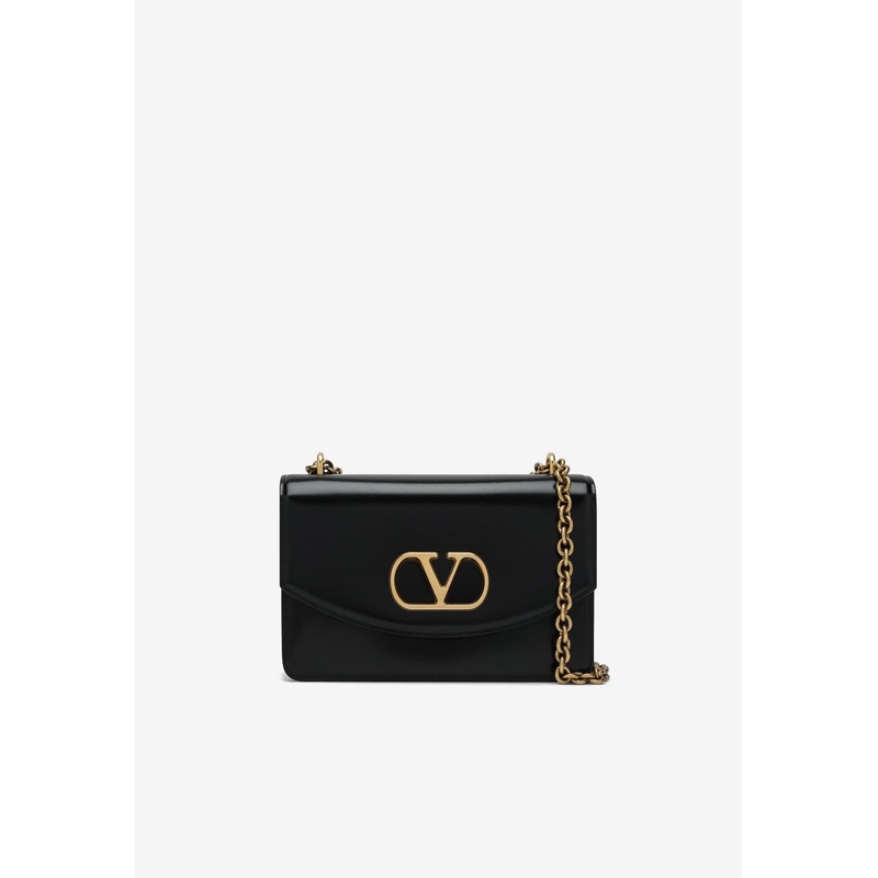 VLogo Leather Crossbody Bag