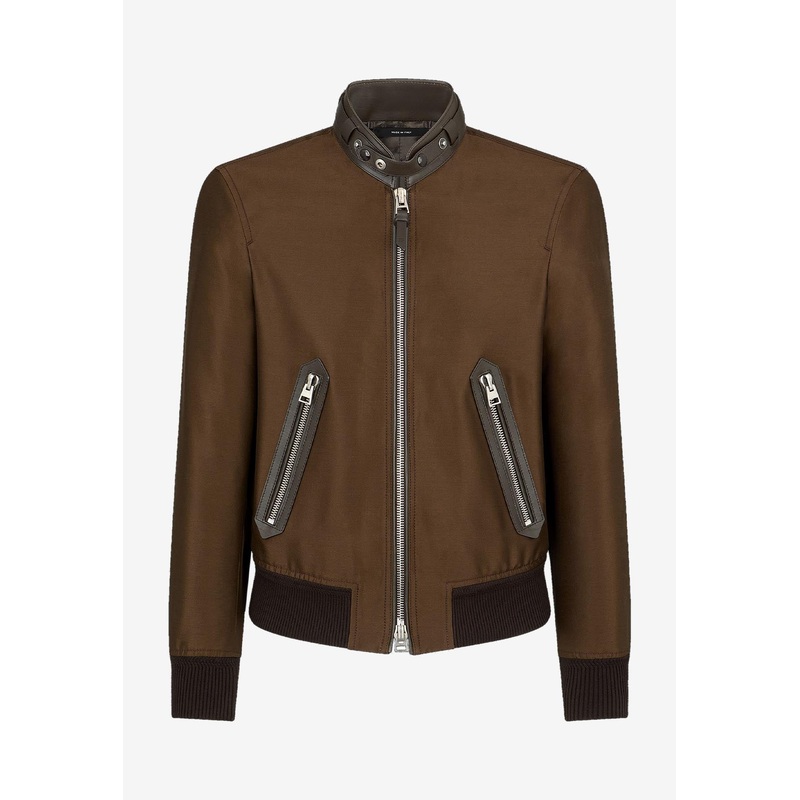 Wool and Silk Biker Jacket