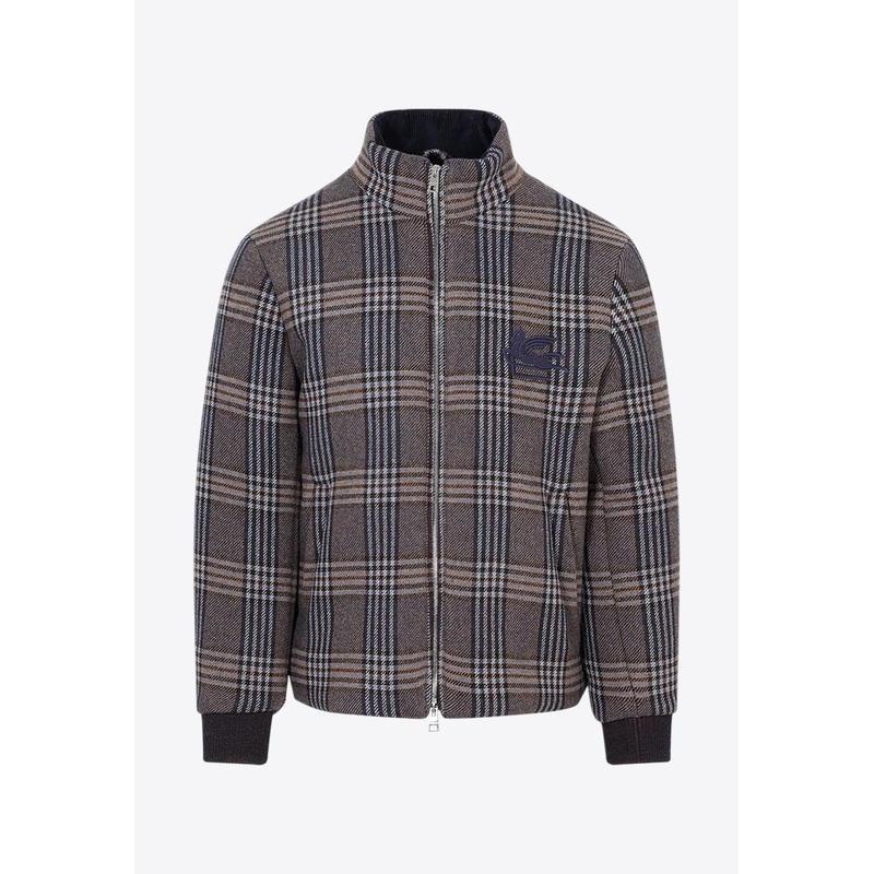 Wool Check Padded Jacket